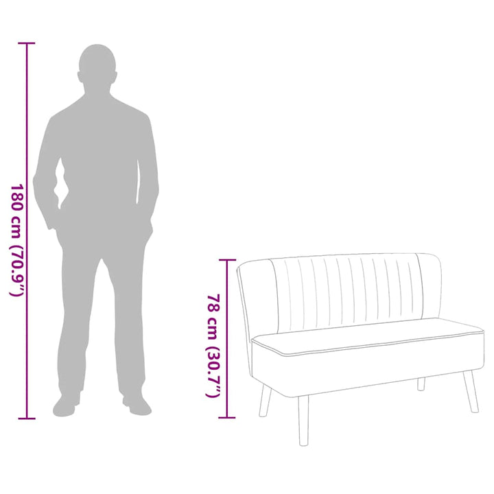 Soffa 117X55,5X77 Cm Tyg