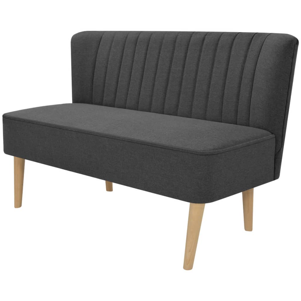 Soffa Tyg 117X55,5X77 Cm Mörkgrå