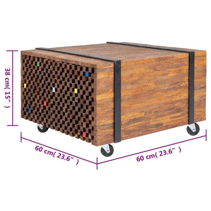 Sidobord Teak 60X60X38 Cm