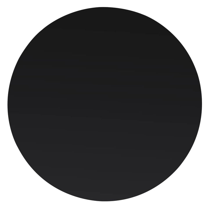 Bordsskiva Svart Ø90X1 Cm Härdat Glas Med Marmortextur