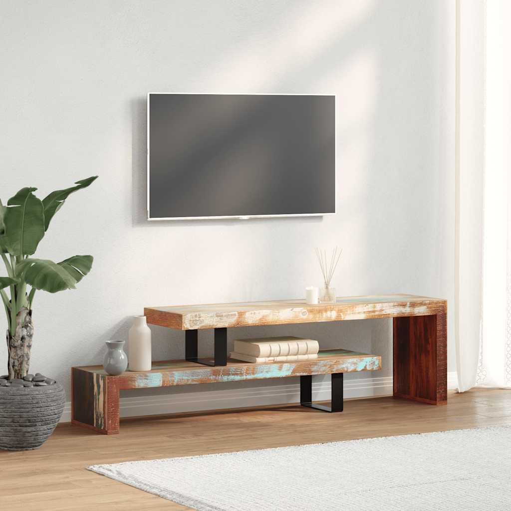 Tv-Bänk Återvunnet Massivt Trä