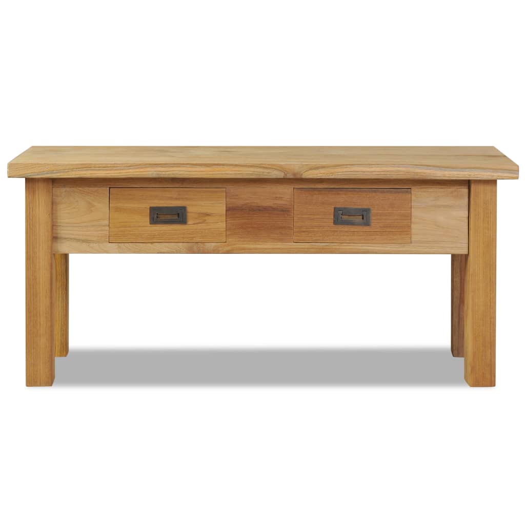 Hallbänk I Massiv Teak 90X30X40 Cm