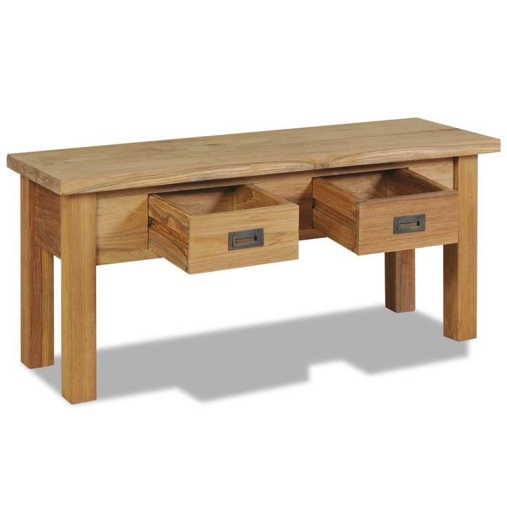 Hallbänk I Massiv Teak 90X30X40 Cm