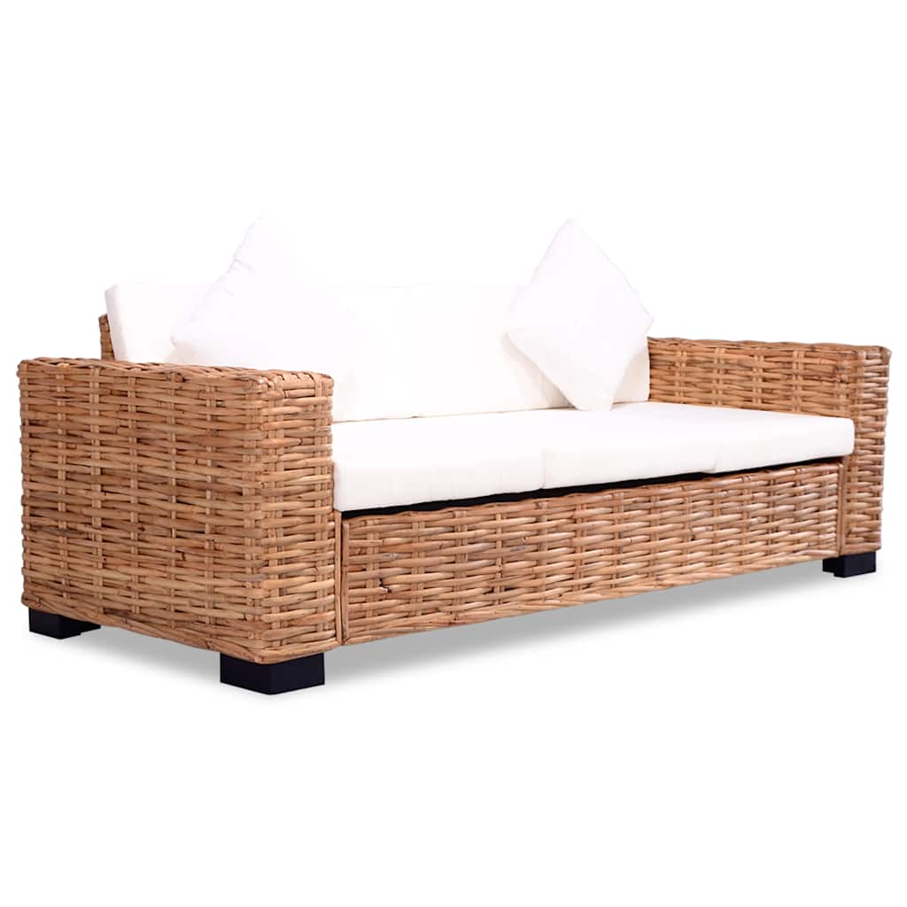 Soffgrupp 2 Delar Med Dynor Naturlig Rotting