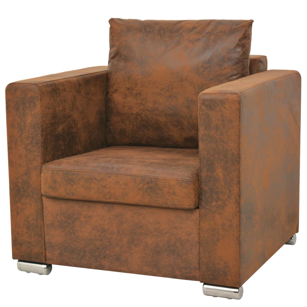 Fåtölj Brun 82X73X82 Cm Konstläder