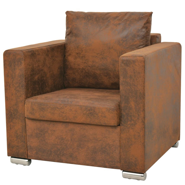 Fåtölj Brun 82X73X82 Cm Konstläder