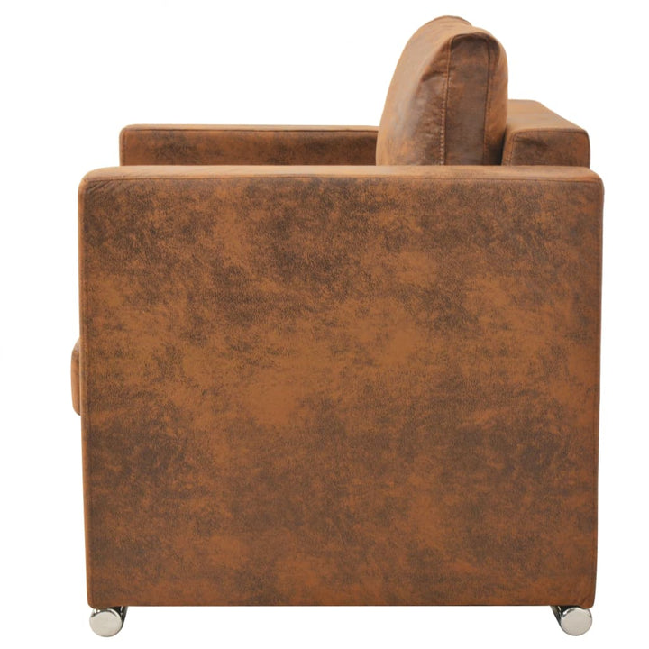 Fåtölj Brun 82X73X82 Cm Konstläder