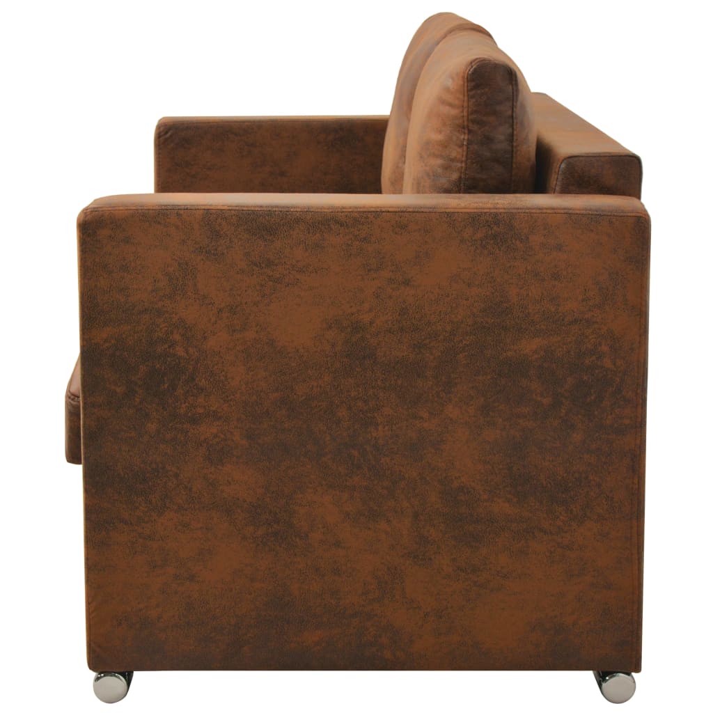 2-Sitssoffa 137X73X82 Cm I Fuskmocka