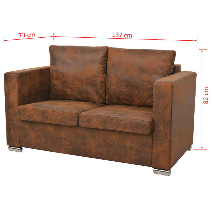 2-Sitssoffa 137X73X82 Cm I Fuskmocka