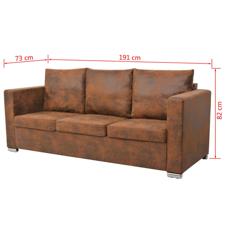 3-Sitssoffa 191X73X82 Cm Konstmocka