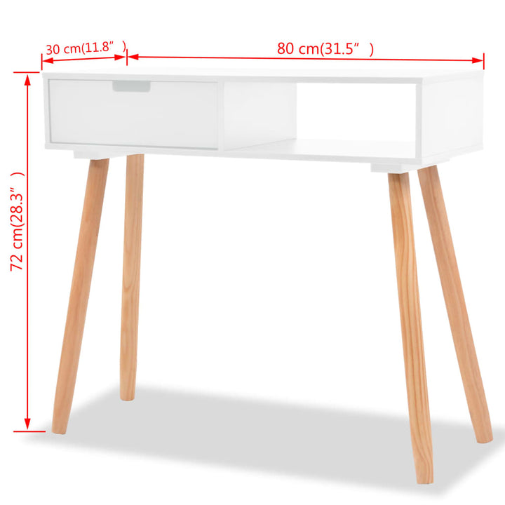 Konsolbord Massiv Furu 80X30X72 Cm