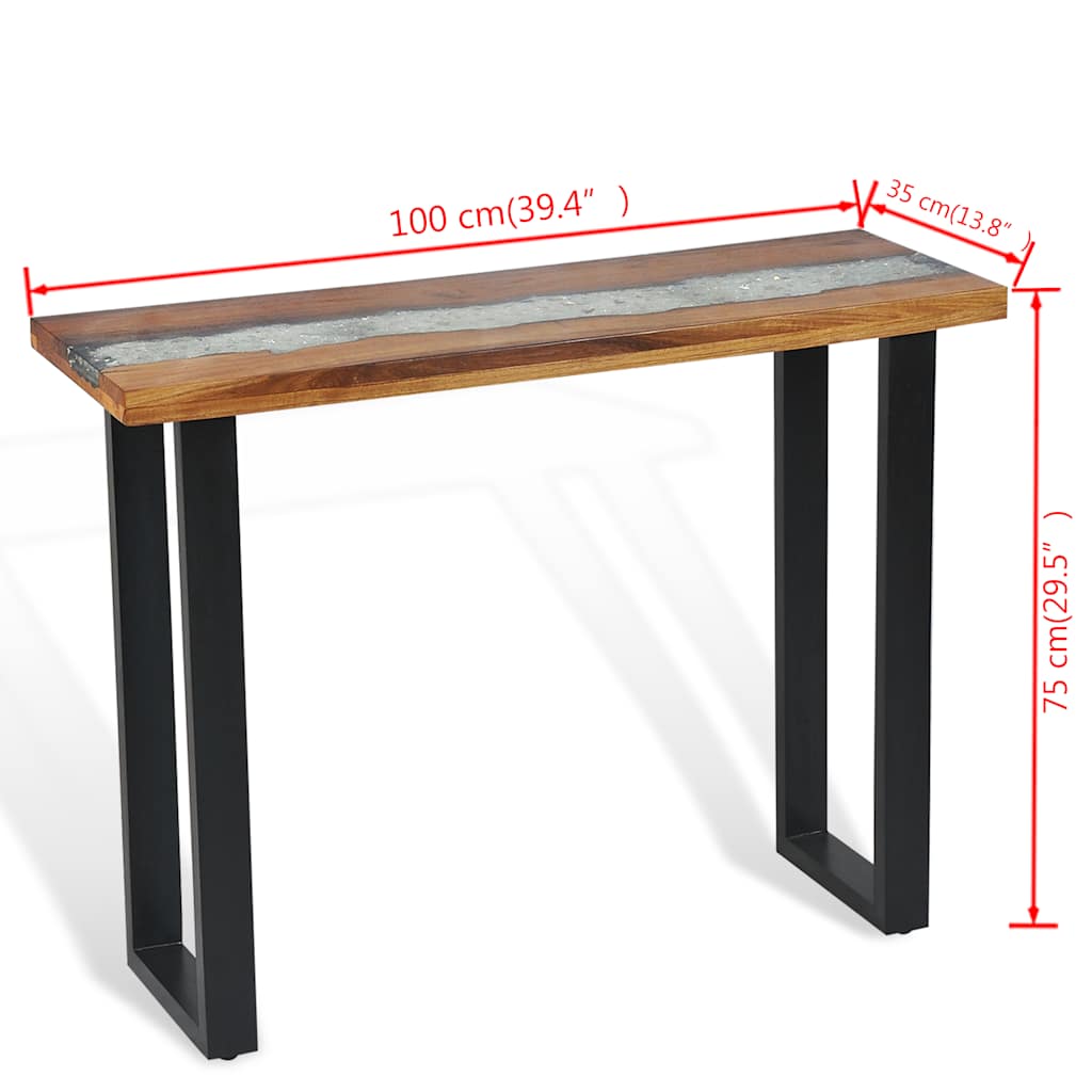 Konsolbord I Teak 100X35X75 Cm