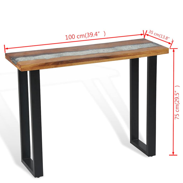 Konsolbord I Teak 100X35X75 Cm
