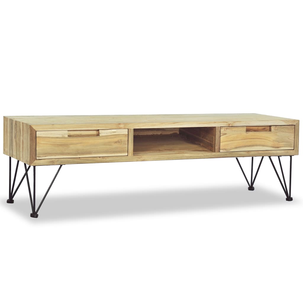 Tv-Bänk 120X35X35 Cm Massiv Teak