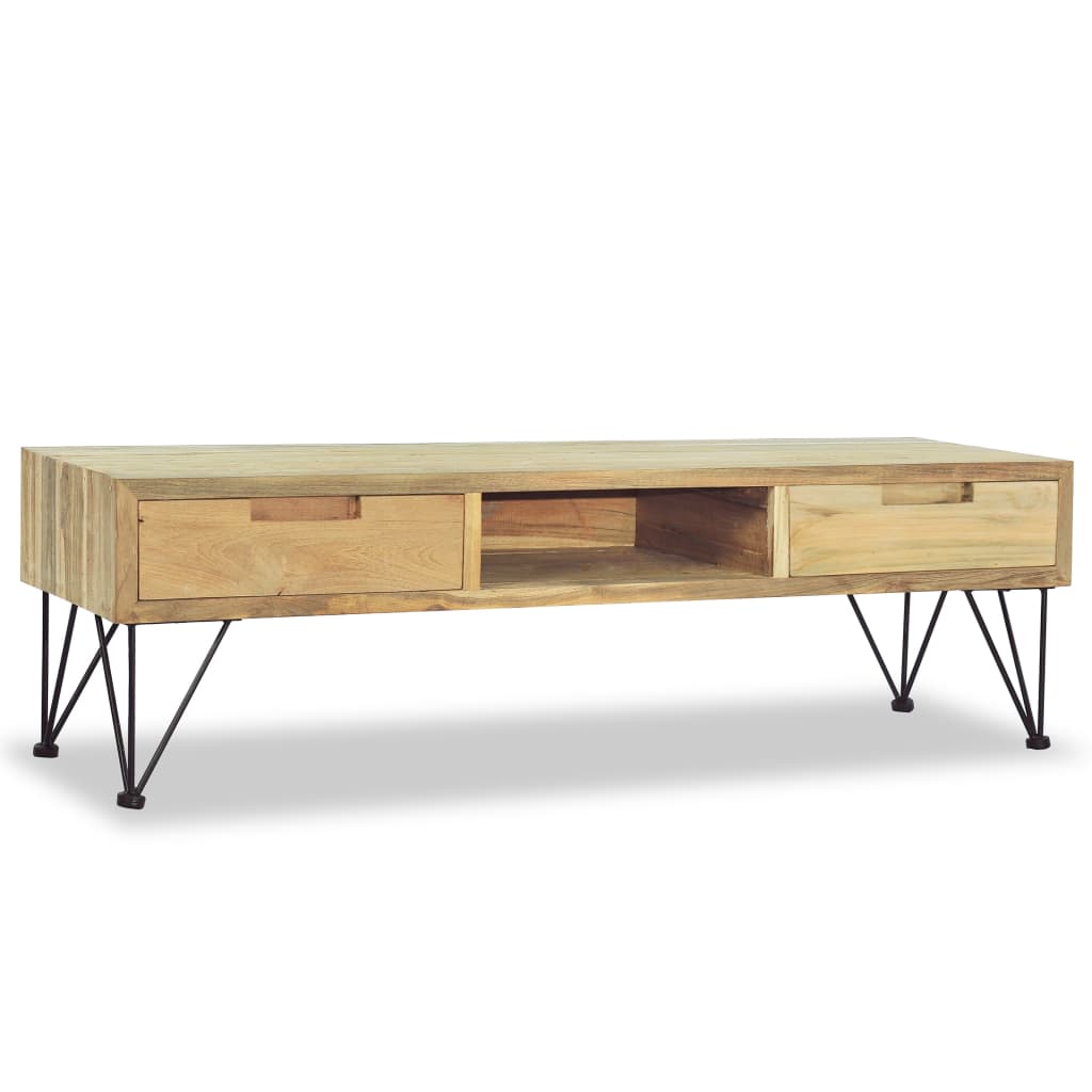 Tv-Bänk 120X35X35 Cm Massiv Teak