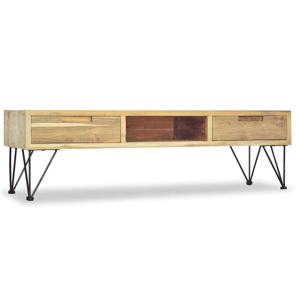Tv-Bänk 120X35X35 Cm Massiv Teak