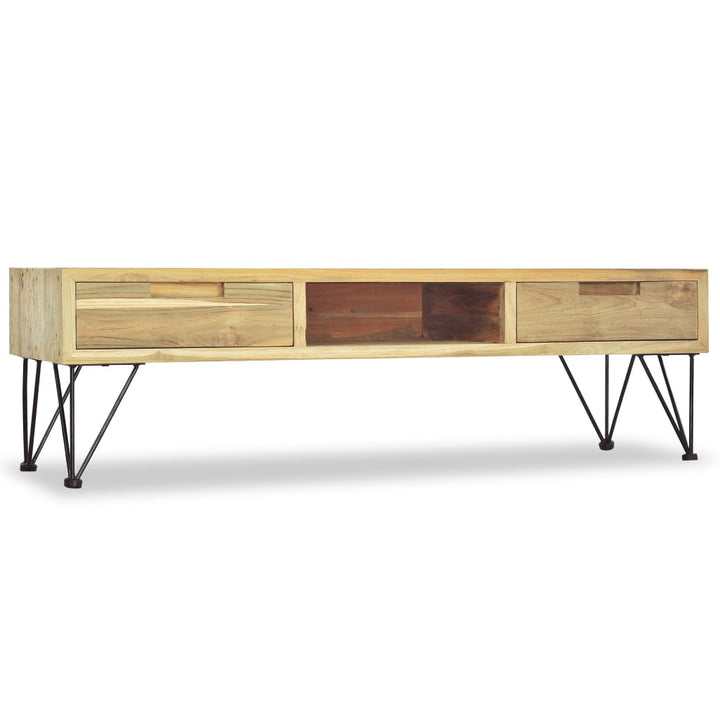 Tv-Bänk 120X35X35 Cm Massiv Teak