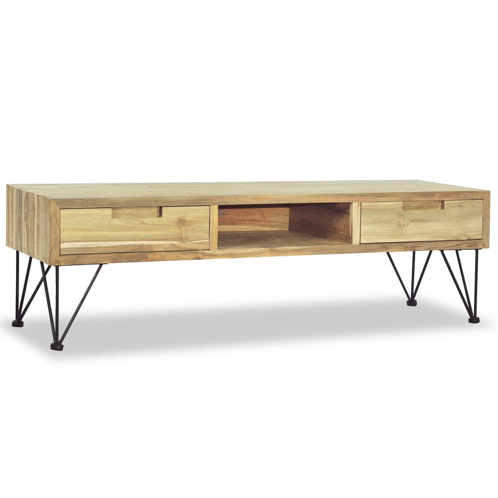 Tv-Bänk 120X35X35 Cm Massiv Teak