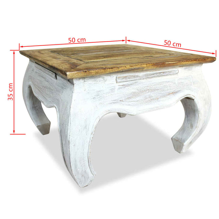 Sidobord Massivt Mahognyträ 50X50X35 Cm