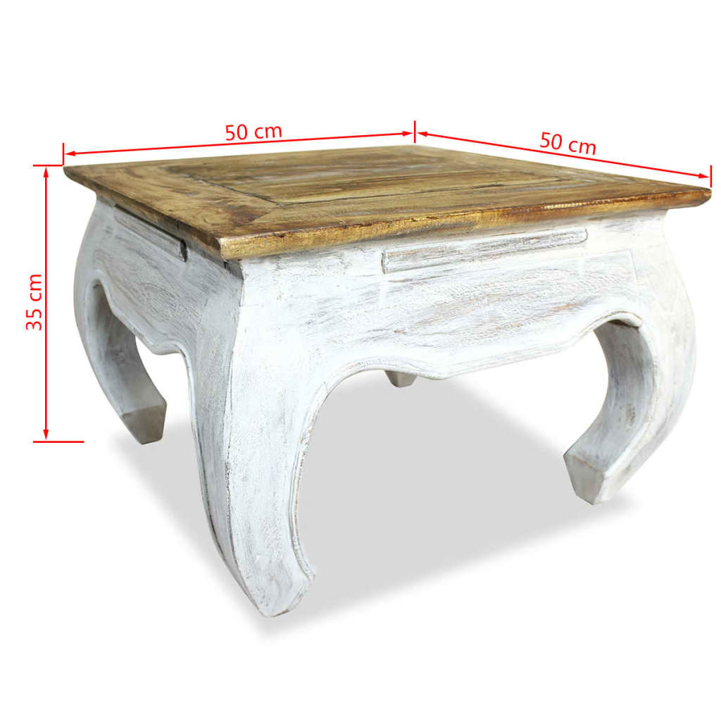 Sidobord Massivt Mahognyträ 50X50X35 Cm