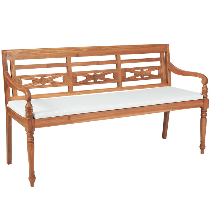 Bataviabänk Med Dyna 150 Cm Teak