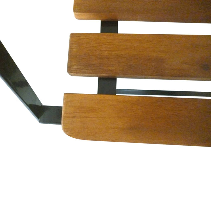 Hopfällbar Trädgårdsbänk 112 Cm Massivt Akaciaträ