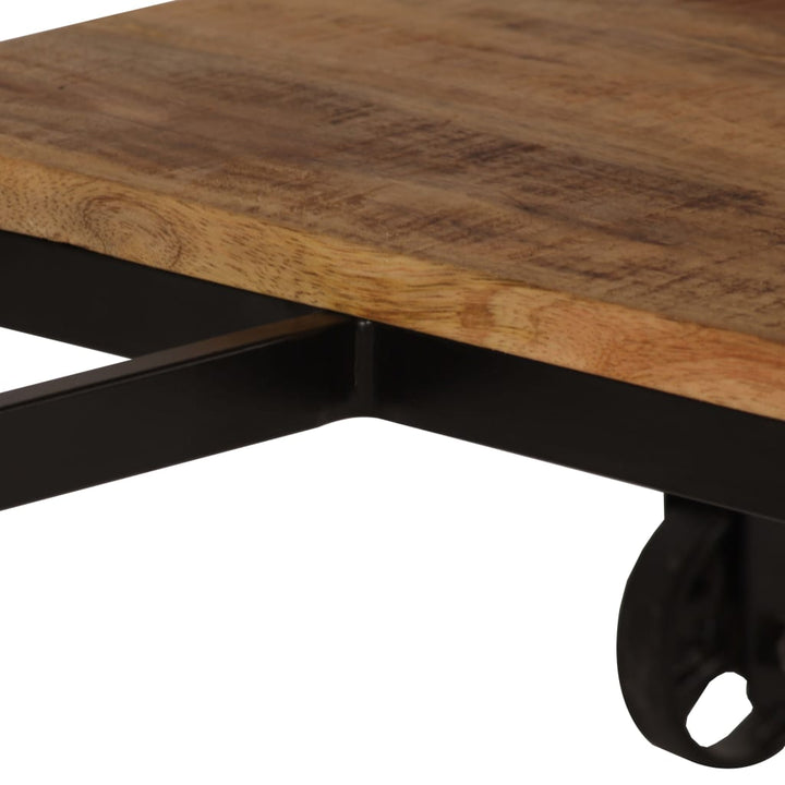Skrivbord Med Hopfällbar Pall Massivt Mangoträ 115X50X76 Cm