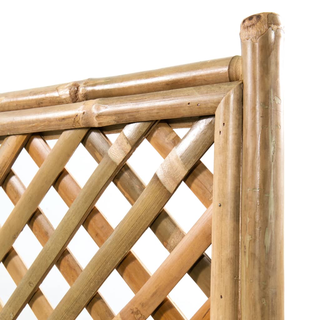 Odlingslåda Med Spaljé Upphöjd Bambu