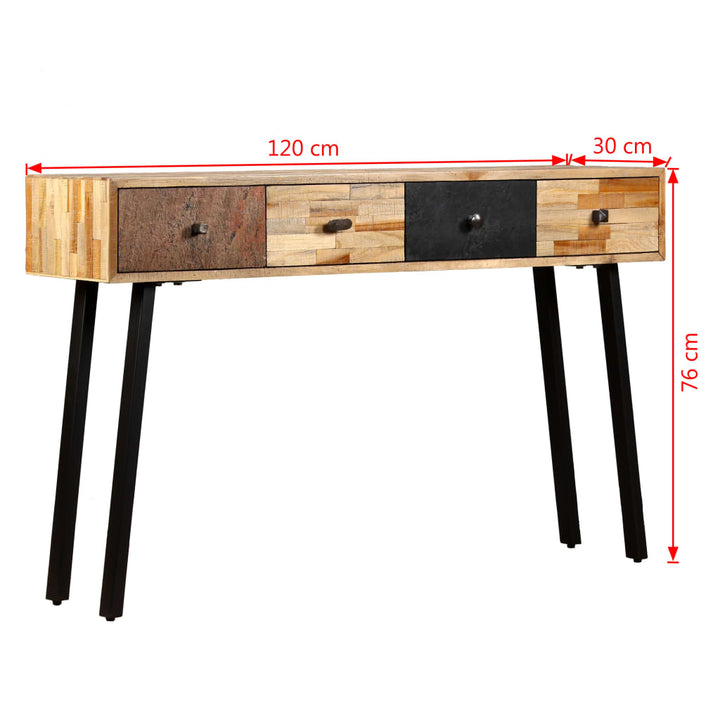 Konsolbord Massivt Återvunnet Teakträ 120X30X76 Cm