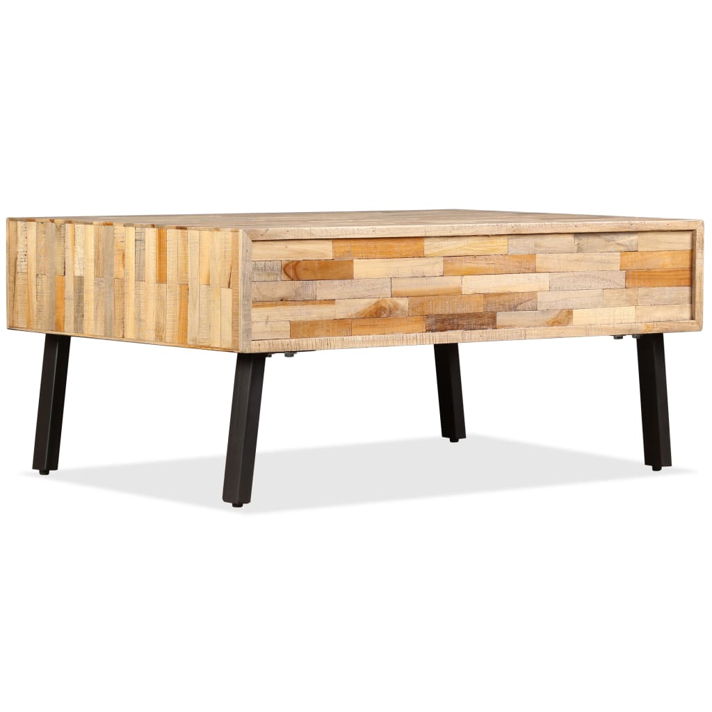 Soffbord Massivt Återvunnet Teakträ 90X65X40 Cm