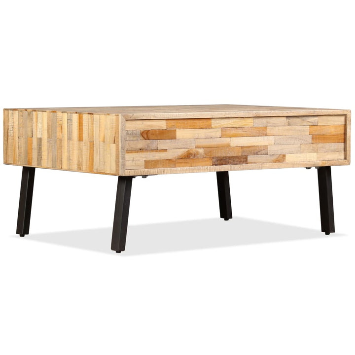 Soffbord Massivt Återvunnet Teakträ 90X65X40 Cm
