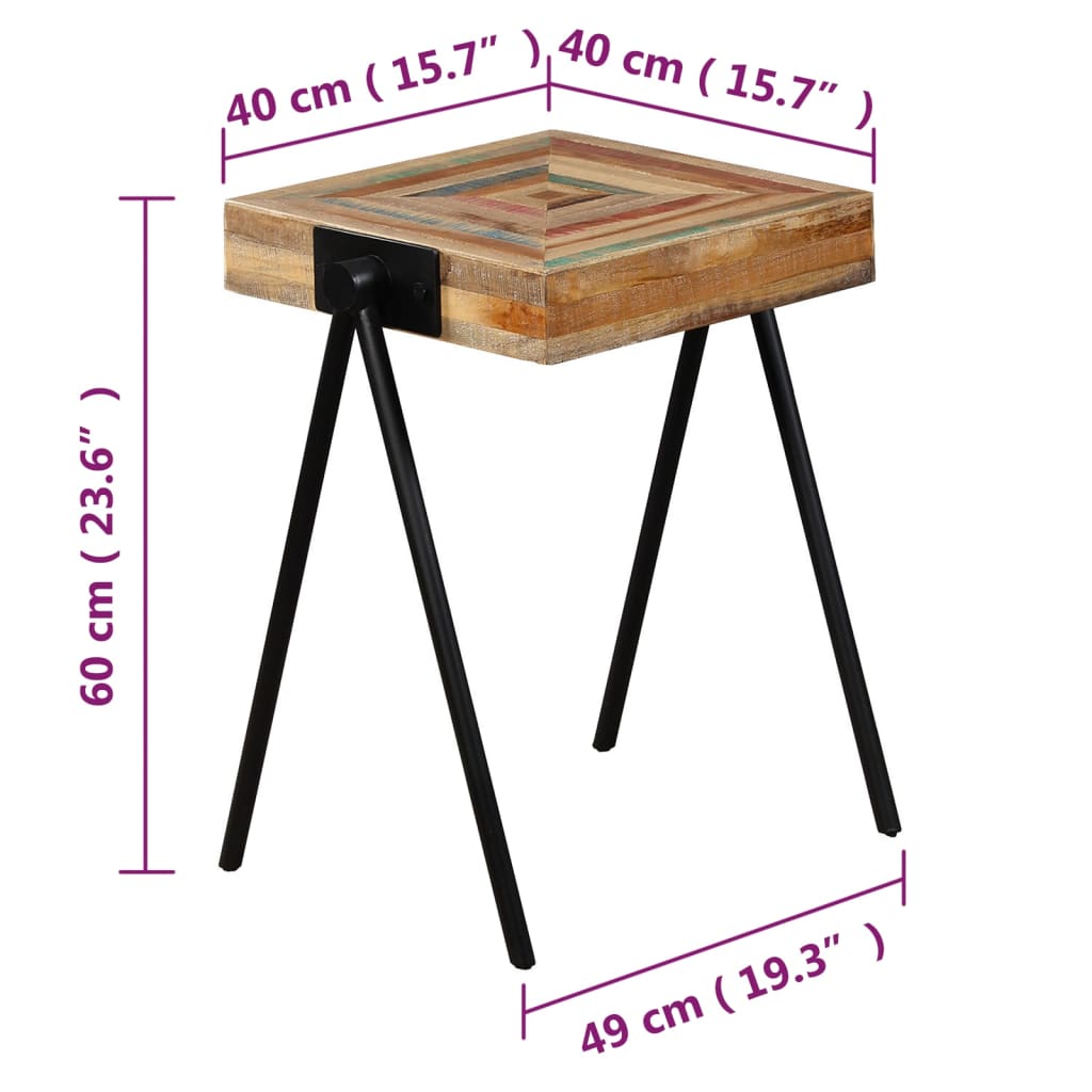 Sidobord Massivt Återvunnet Teakträ