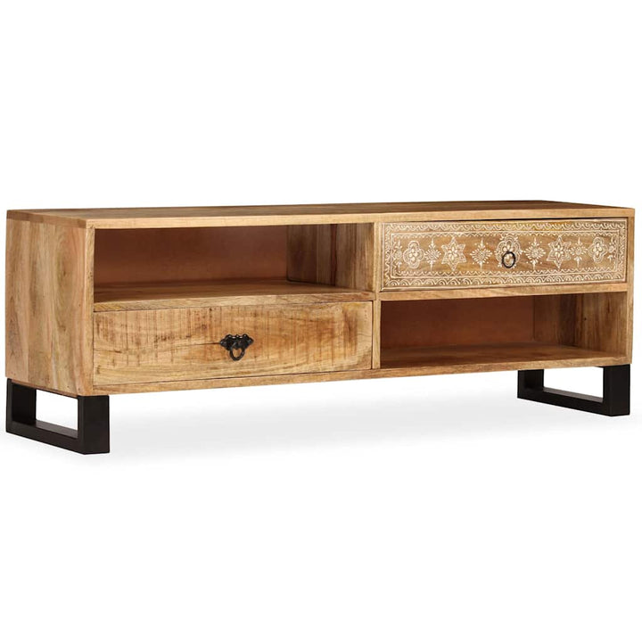 Tv-Bänk Massivt Mangoträ 120X30X40 Cm