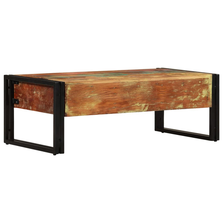 Soffbord Med 3 Lådor Massivt Återvunnet Trä 100X50X35 Cm