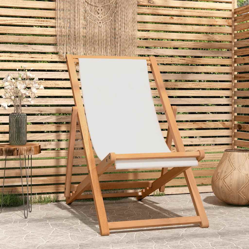 Hopfällbar Strandstol Massiv Teak