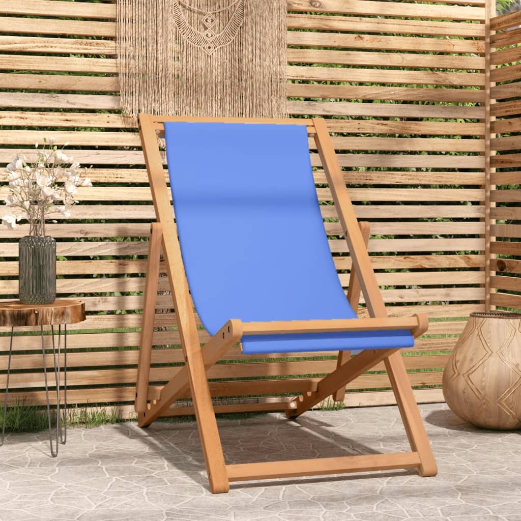 Hopfällbar Strandstol Massiv Teak