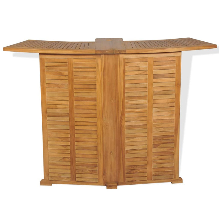 Hopfällbart Barbord 155X53X105 Cm Massivt Teakträ