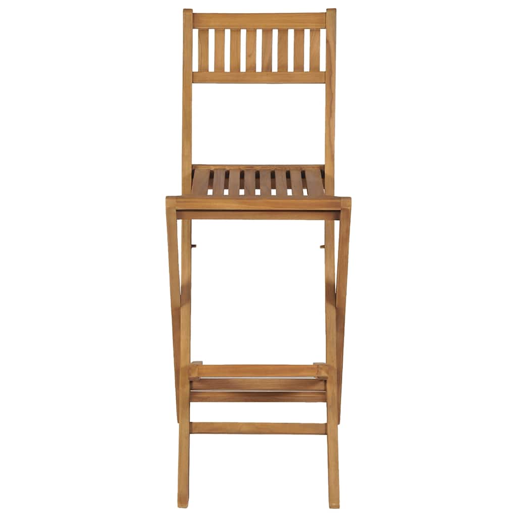 Hopfällbara Barstolar 2 St Massiv Teak