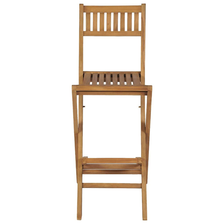 Hopfällbara Barstolar 2 St Massiv Teak