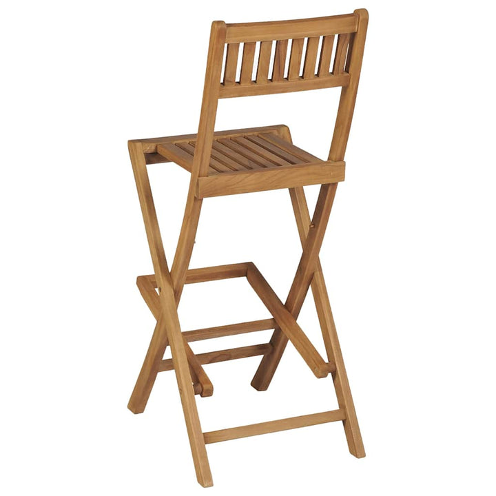 Hopfällbara Barstolar 2 St Massiv Teak
