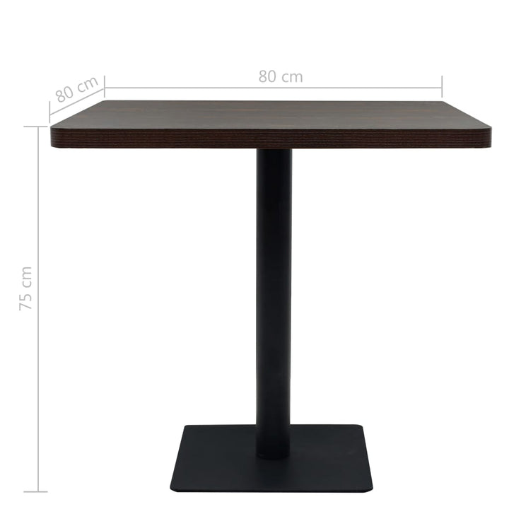 Bistrobord Mdf Och Stål Fyrkantigt