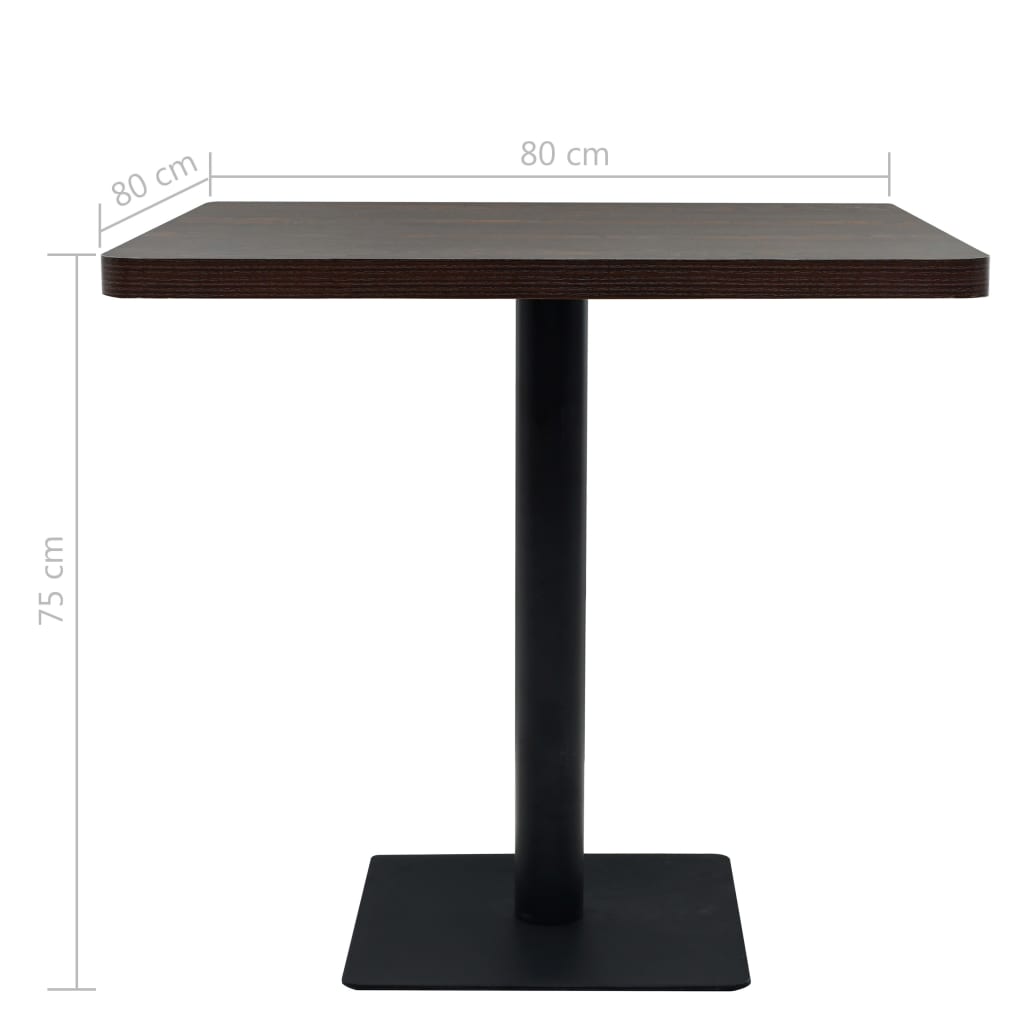 Bistrobord Mdf Och Stål Fyrkantigt