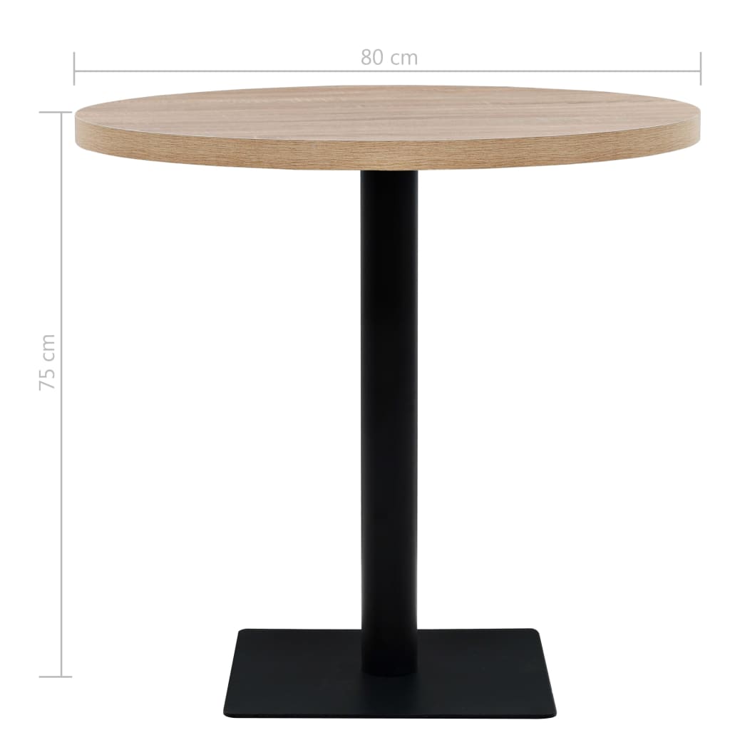 Bistrobord Mdf Och Stål Rund 80X75 Cm Färgad