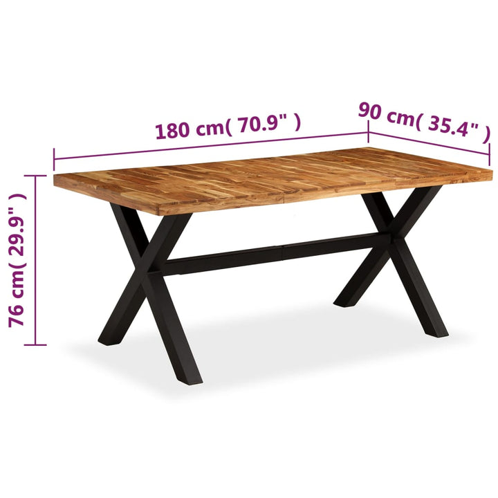 Matbord Massivt Akacia- Och Mangoträ 180X90X76 Cm