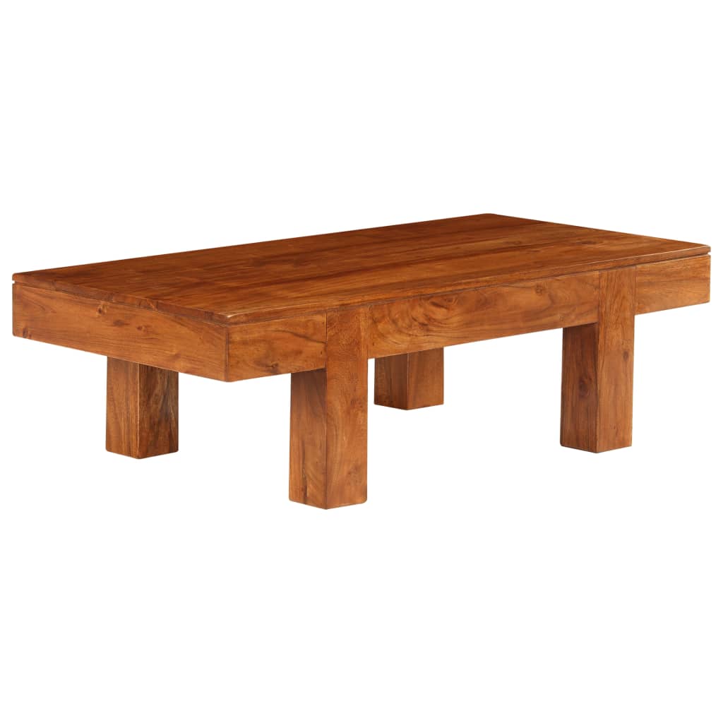 Soffbord Massivt Akaciaträ Med Honungsfinish 100X50X30 Cm