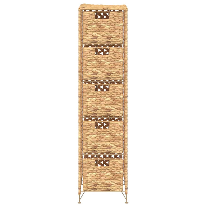 Förvaringsmöbel Med 5 Korgar 25,5X37X100 Cm Vattenhyacint