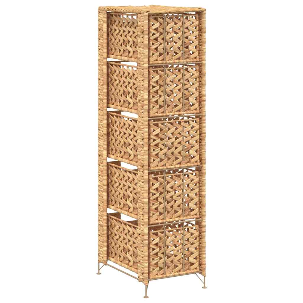 Förvaringsmöbel Med 5 Korgar 25,5X37X100 Cm Vattenhyacint