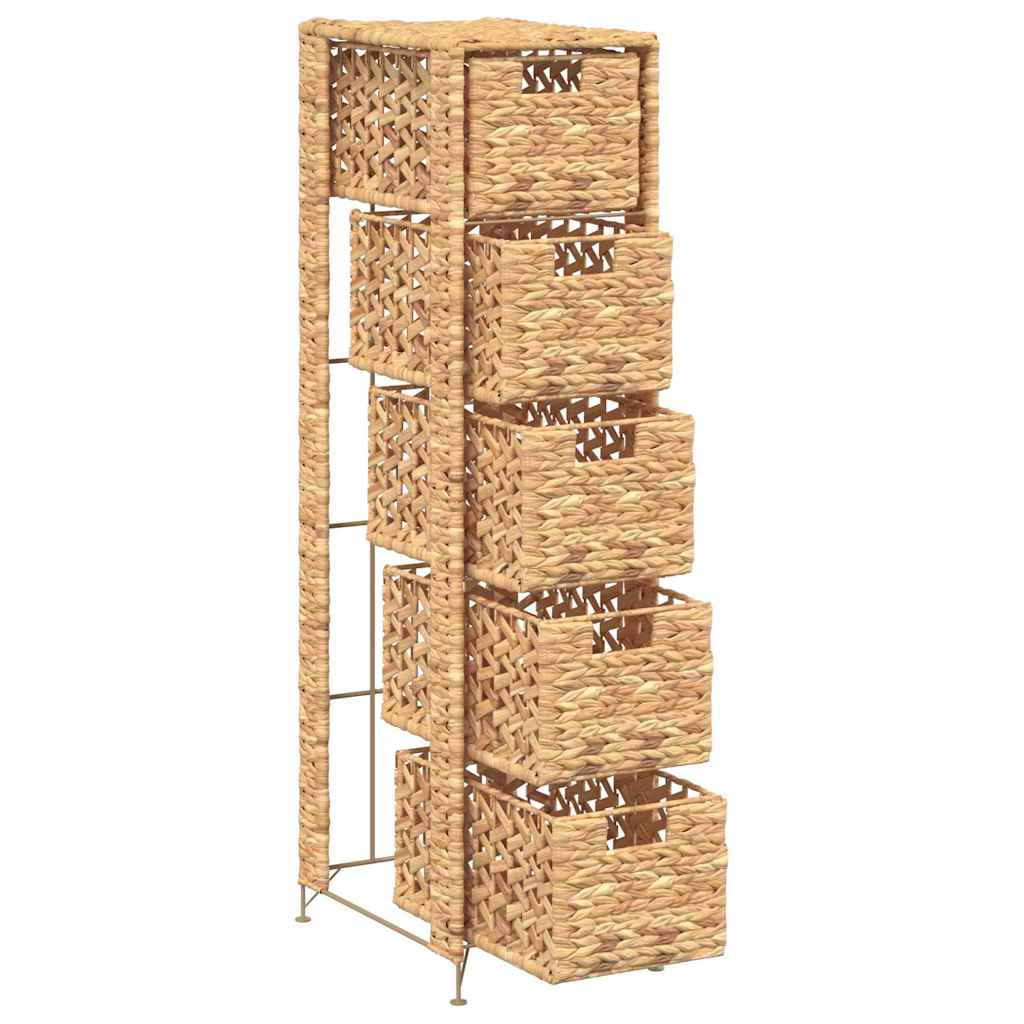 Förvaringsmöbel Med 5 Korgar 25,5X37X100 Cm Vattenhyacint