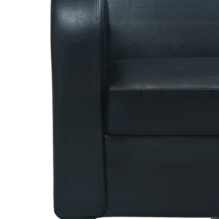 2-Sitssoffa I Konstläder Svart