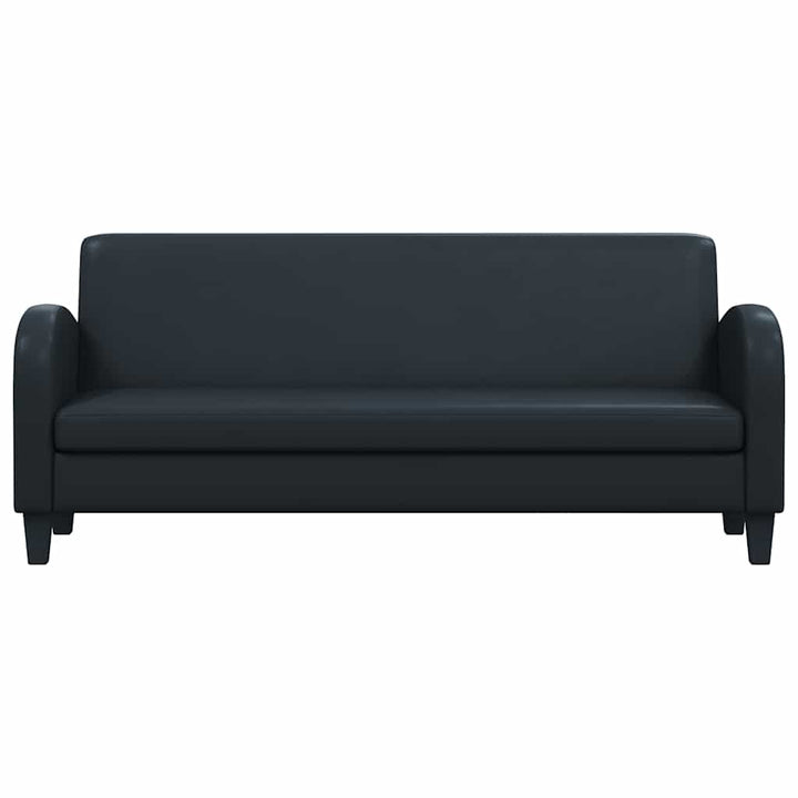 3-Sitssoffa I Konstläder Svart